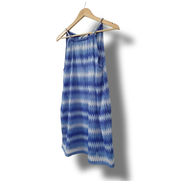 🌿C & C California Women's Large Blue Ombre Beach Coverup - Picture 4 of 14